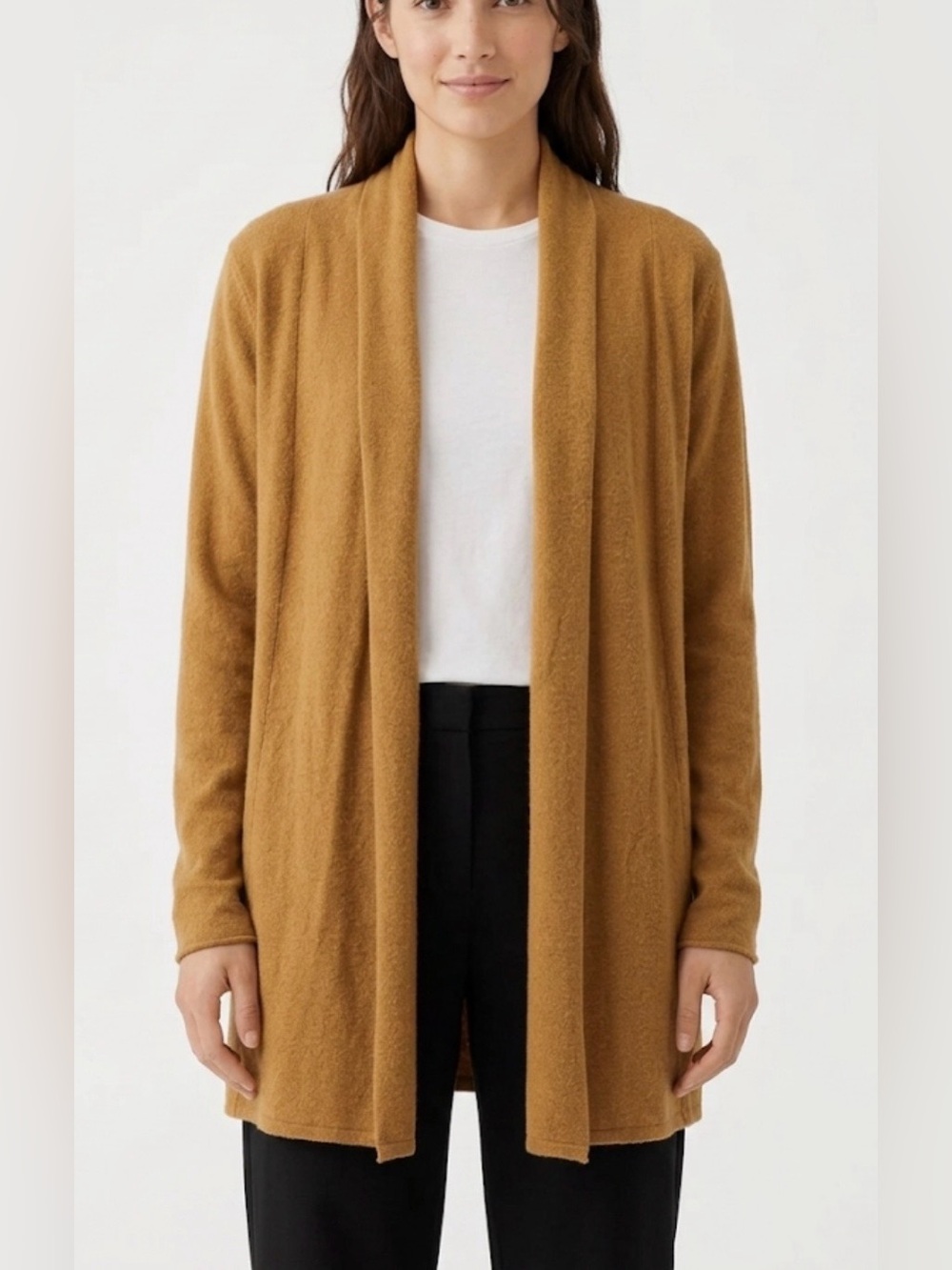 DREAMERS Camel Open Front Cardigan -
Size M/L